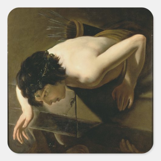 Narcissus Vierkante Sticker (Voorkant)