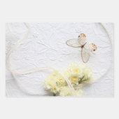 Narcissus vlinderdeklappapier set van 3 inpakpapier vel (Voorkant 2)