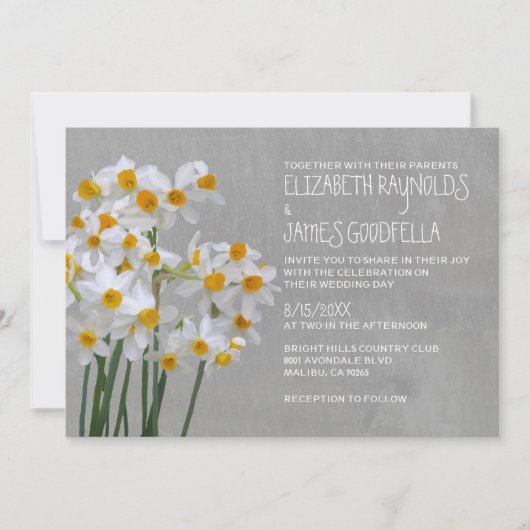 Narcissus Wedding Invitations Kaart (Voorkant)