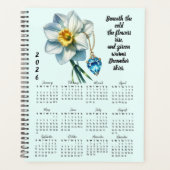 Narcissus & Zircon December Verse – 2026 Full-Year Planner (Voorkant)