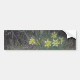 Narcissusbloemen en viooltjes (door Millet) Bumpersticker
