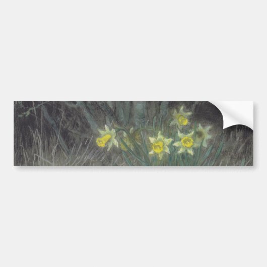 Narcissusbloemen en viooltjes (door Millet) Bumpersticker (Voorkant)