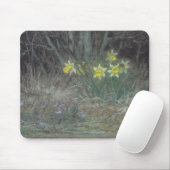 Narcissusbloemen en viooltjes (door Millet) Muismat (Met muis)