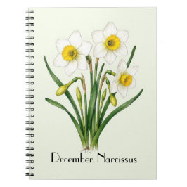 Narcissusbloemen in december notitieboek