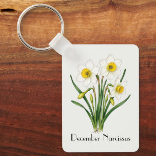 Narcissusbloemen in december sleutelhanger