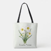 Narcissusbollen in december tote bag (Achterkant)