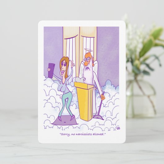 Narcist Funny Flat Kaart (Staand voorkant)