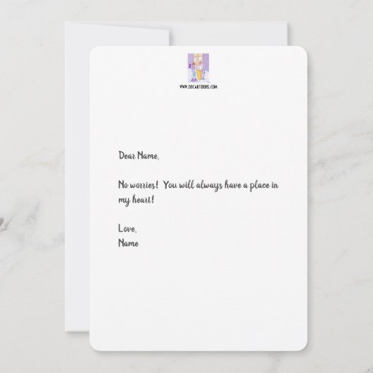 Narcist Funny Flat Kaart (Achterkant)