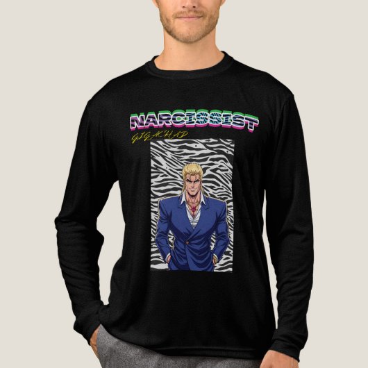 Narcist Gigachad Tri-Blend Shirt (Voorkant volledig)