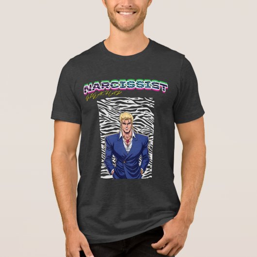 Narcist Gigachad Tri-Blend Shirt (Voorkant)