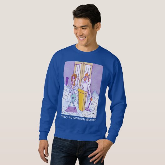 Narcist niet toegestaan Deep Royal Sweatshirt (Voorkant volledig)