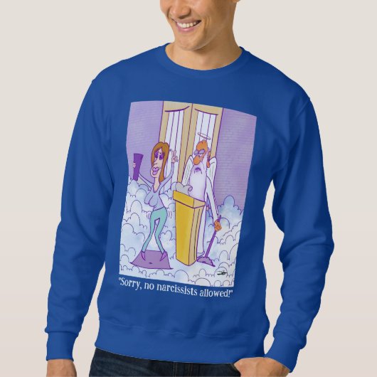 Narcist niet toegestaan Deep Royal Sweatshirt (Voorkant)