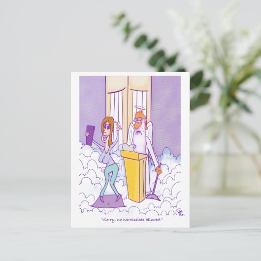 Narcistisch Briefkaart (Staand voorkant)