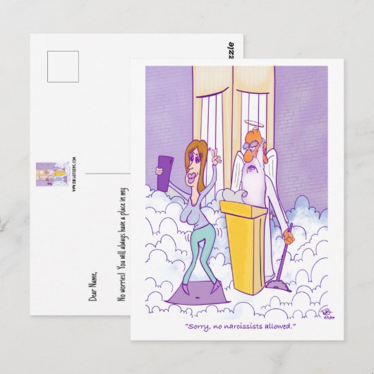 Narcistisch Briefkaart (Voorkant / Achterkant)