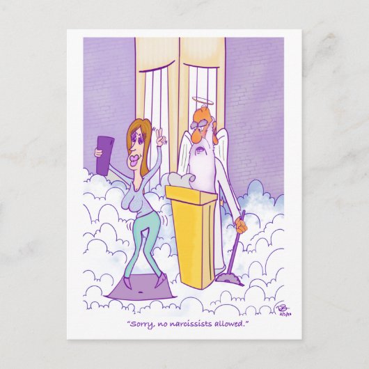 Narcistisch Briefkaart (Voorkant)