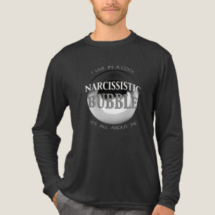 "Narcistische bubbel" in zwart grijs wit ontwerp Tri-Blend Shirt
