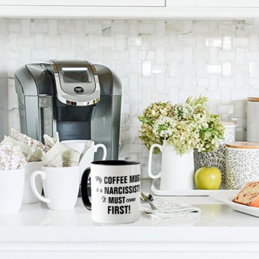 narcistische koffie mok