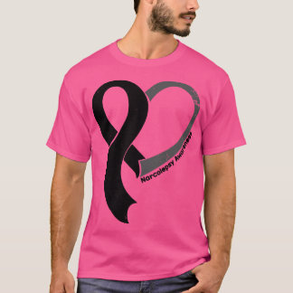 Narcolepsie Bewustzijn Hope Love Heart Ribbon Happ T-shirt