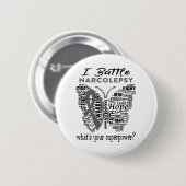 Narcolepsy Awareness Month Ribbon Gifts Ronde Button 5,7 Cm (Voorkant /achterkant)