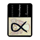 Narcolepsy Awareness Ribbon Angel Custom Magnet Magneet (Verticaal)