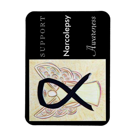 Narcolepsy Awareness Ribbon Angel Custom Magnet Magneet (Verticaal)