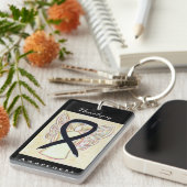 Narcolepsy Awareness Ribbon Angel Sleutelhanger (Voorkant Rechts)