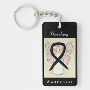 Narcolepsy Awareness Ribbon Angel Sleutelhanger