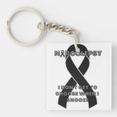 Narcolepsy Awareness Ribbon Sleutelhanger (voorkant)
