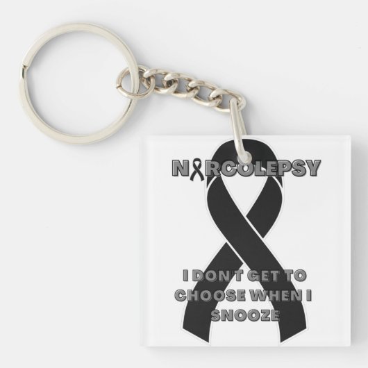 Narcolepsy Awareness Ribbon Sleutelhanger (voorkant)
