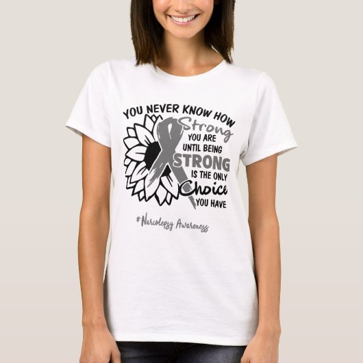 Narcolepsy Awareness Ribbon Support Giften T-shirt (Voorkant)