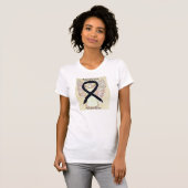 Narcolepsy Black Awareness Ribbon Angel Shirt (Voorkant volledig)