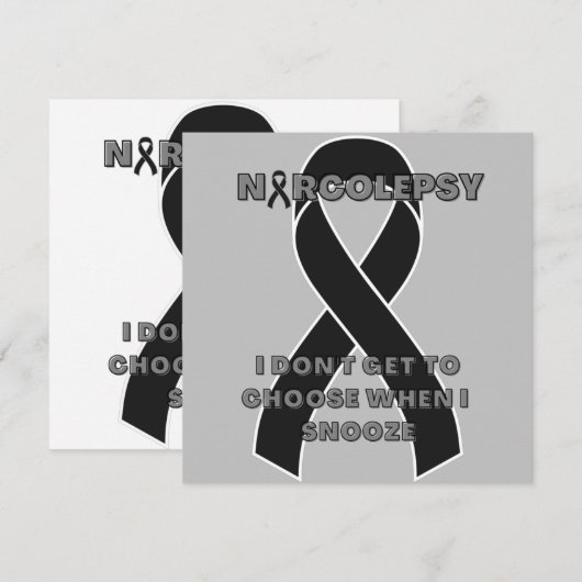 narcolepsy narcolepsy awareness ribbon Flat Card (Voorkant / Achterkant)
