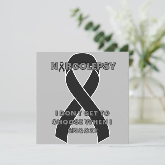 narcolepsy narcolepsy awareness ribbon Flat Card (Staand voorkant)