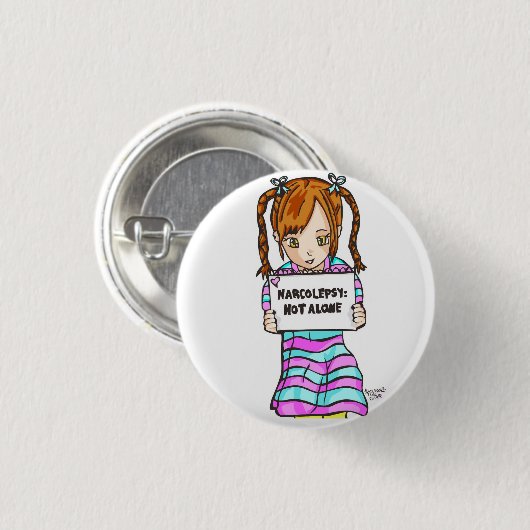NARCOLEPSY: NIET ALONE™ Fun Button (Voorkant /achterkant)