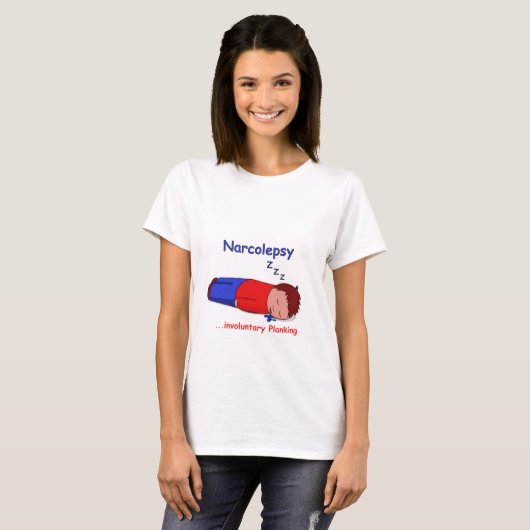 Narcolepsy...onvrijwillig aanplanten t-shirt (Voorkant volledig)