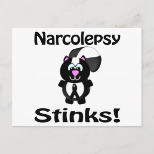 Narcolepsy Stinks Skunk Awareness Design Briefkaart