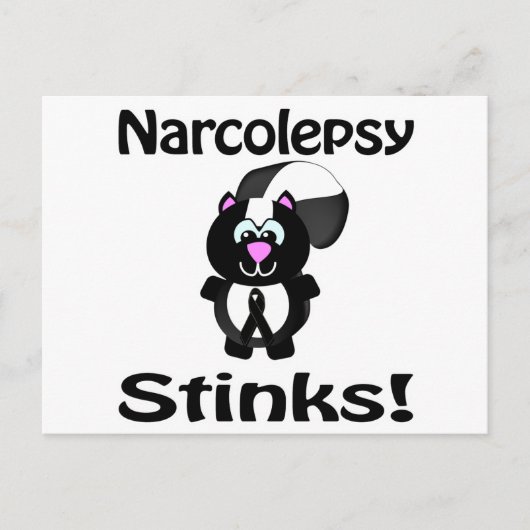 Narcolepsy Stinks Skunk Awareness Design Briefkaart (Voorkant)