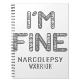 Narcolepsy Warrior - IK BEN FINE Notitieboek (Voorkant)