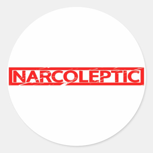 Narcoleptic Stamp Ronde Sticker (Voorkant)