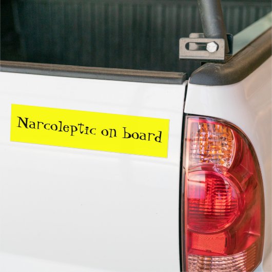 Narcoleptisch aan boord bumpersticker (Op Truck)