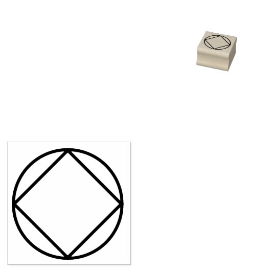 Narcotica Anoniem NA Symbool Logo Rubberstempel (Gestempeld)