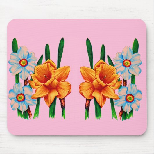 narctische bloemen muismat (Voorkant)