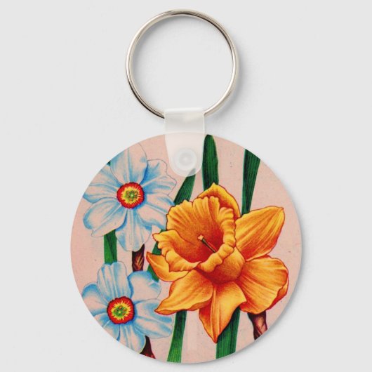 narctische bloemen sleutelhanger (Voorkant)