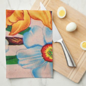 narctische bloemen theedoek (Quarter Fold)