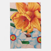 narctische bloemen theedoek (Verticaal)