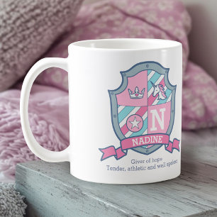 Nardine prinses kam pink aqua blauw naam betekenis koffiemok