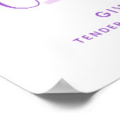 Nardinenaam die paarse tekst betekent gepersonalis poster (Hoek)