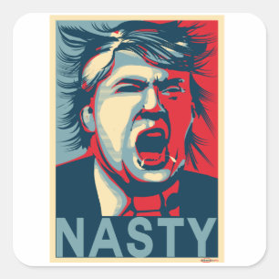 NARE Anti-Trump Hope Poster Vierkante Sticker