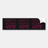 'nare stem' warme roze, magenta zwarte auto bumpersticker (Voorkant)