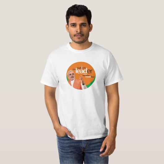 Narendra Modi 1Nation 1PM T-shirt (Voorkant volledig)
